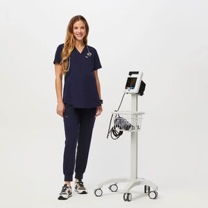 FIGS Maternity Scrubs Set-  Navy - Medium (top), Medium/Tall (bottom)